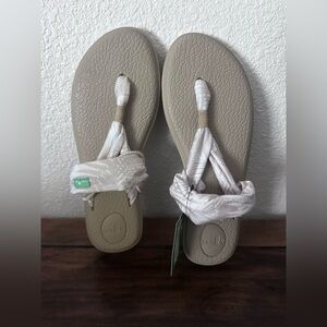 Sanuk Cream Print Yoga Sling 2 Sandals